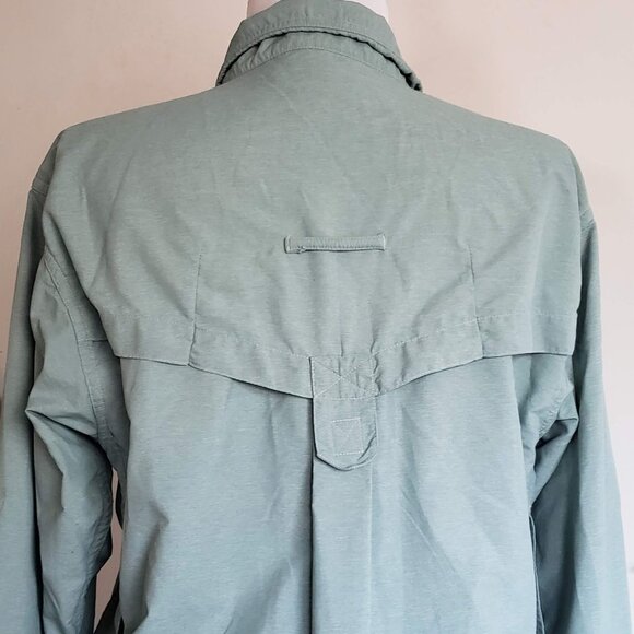 Unisex EXOFFICIO Shirt Vented Adventure Hiking Safari Cargo Sage blue - Picture 8 of 12